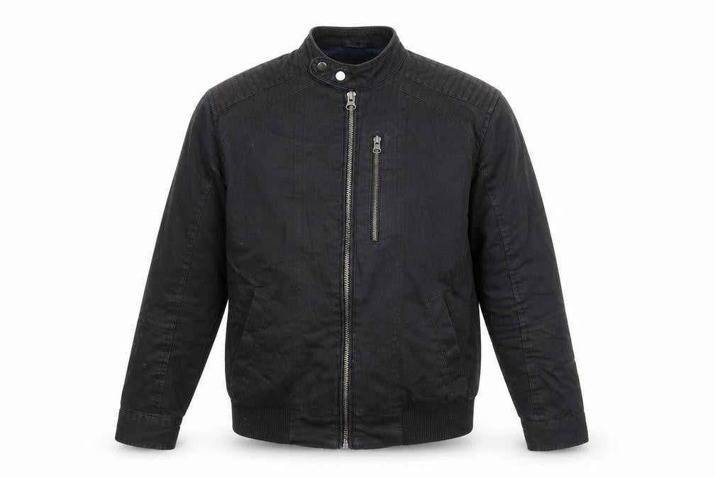 River Island Mens Black Bomber Jacket Jacket One Size Zip