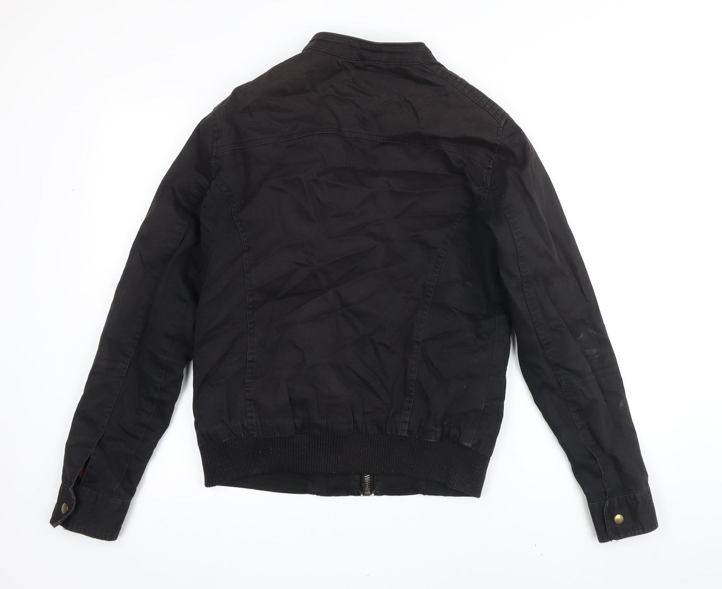 River Island Mens Black Bomber Jacket Jacket One Size Zip
