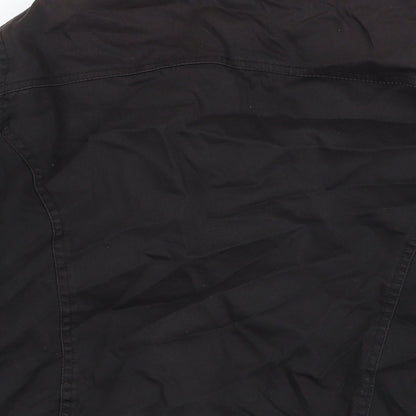 River Island Mens Black Bomber Jacket Jacket One Size Zip