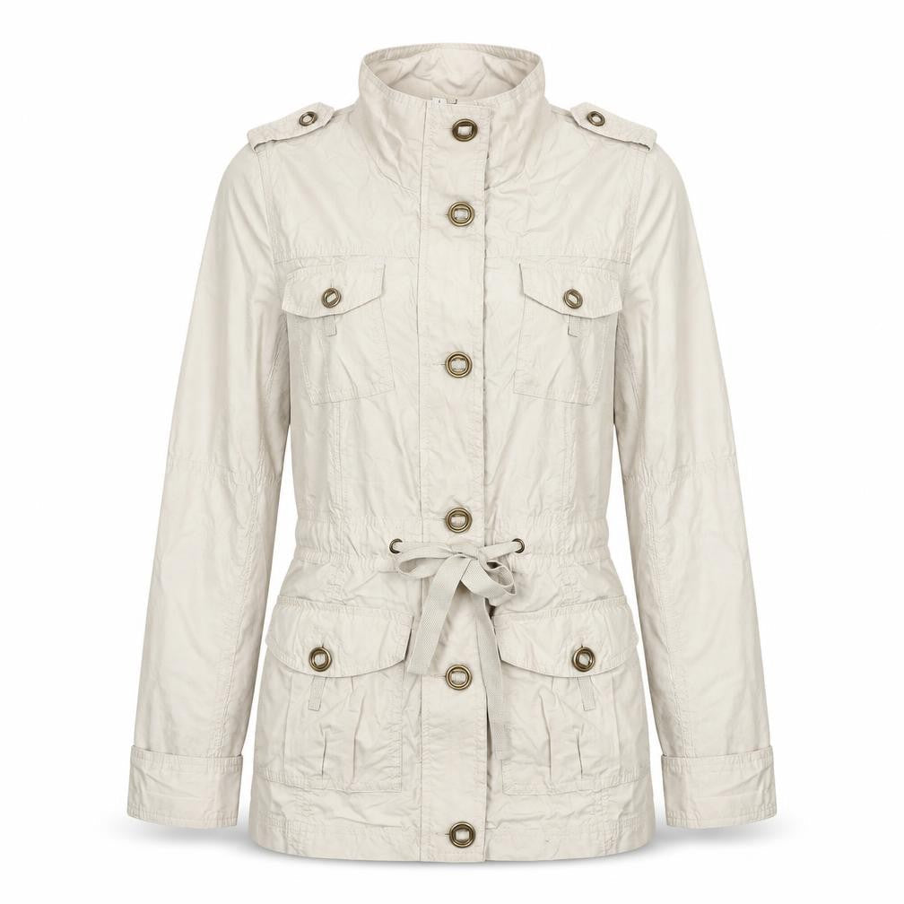 Marks & Spencer Womens Beige Jacket Coat Size 8 Zip