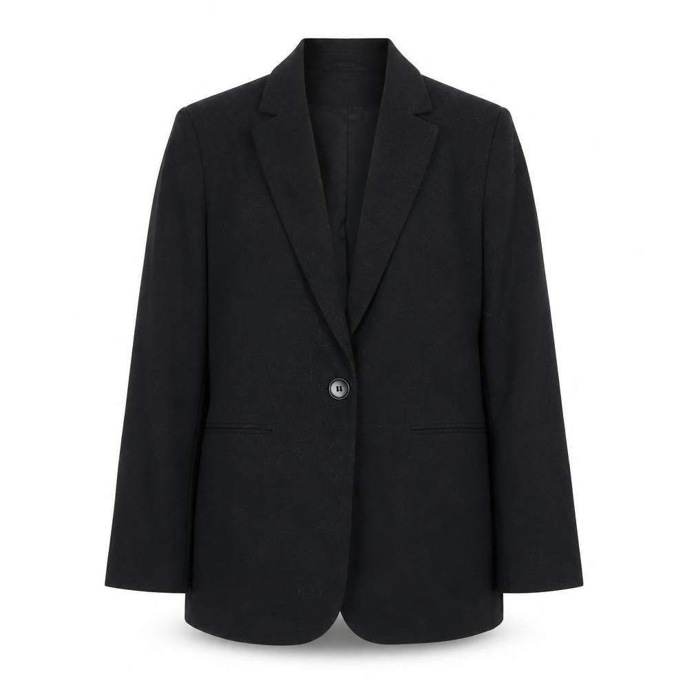 Marks & Spencer Womens Black Polyester Jacket Blazer Size 12