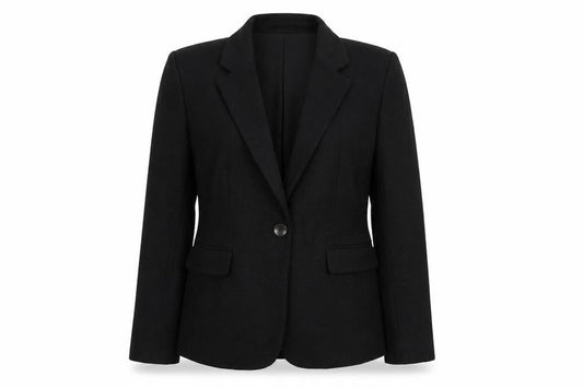 Marks & Spencer Womens Black Cotton Jacket Blazer Size 10