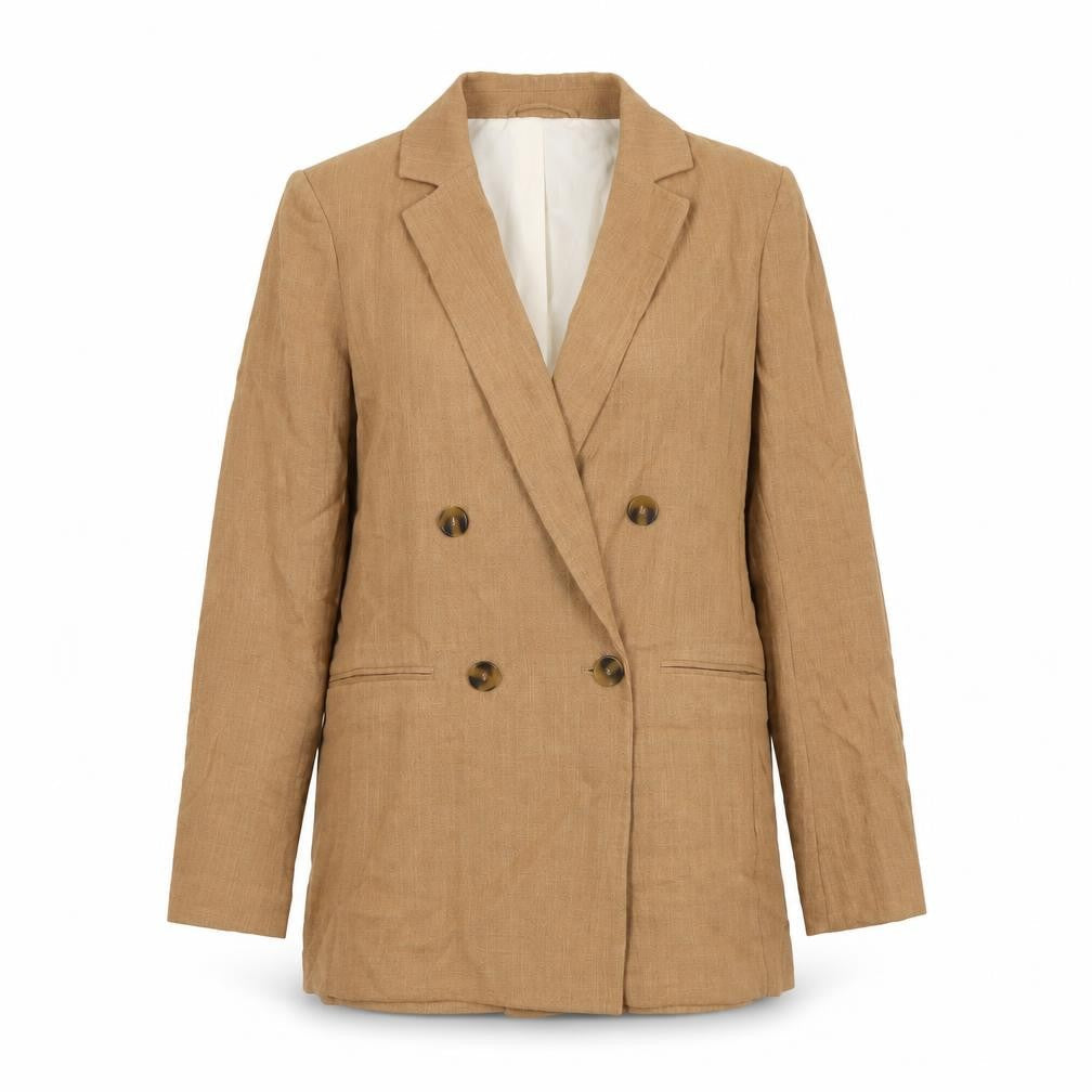 H&M Womens Brown Jacket Blazer Size 8 Button