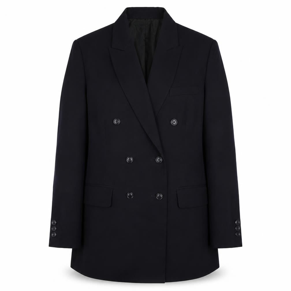 Casual Corner Womens Blue Wool Jacket Blazer Size 14