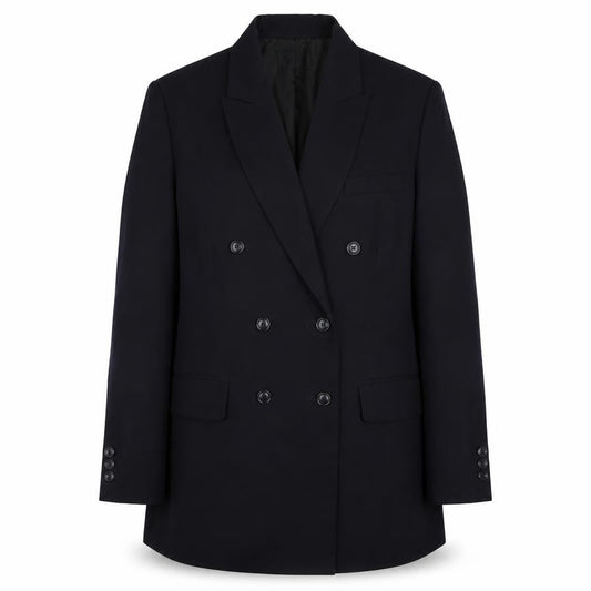 Casual Corner Womens Blue Wool Jacket Blazer Size 14