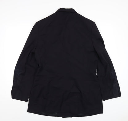 Casual Corner Womens Blue Wool Jacket Blazer Size 14