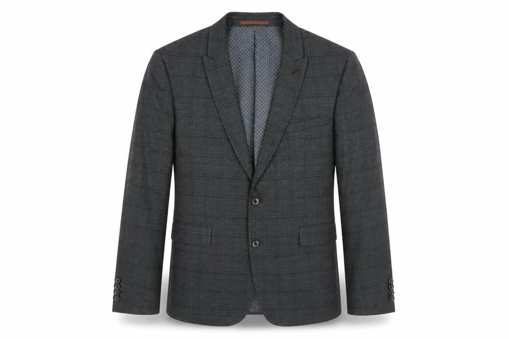Burton Mens Grey Polyester Jacket Blazer Size 46 Regular