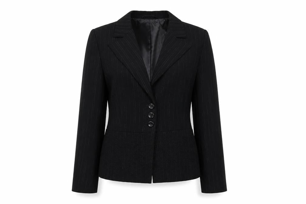 FRANSA Womens Black Polyester Jacket Blazer Size XL