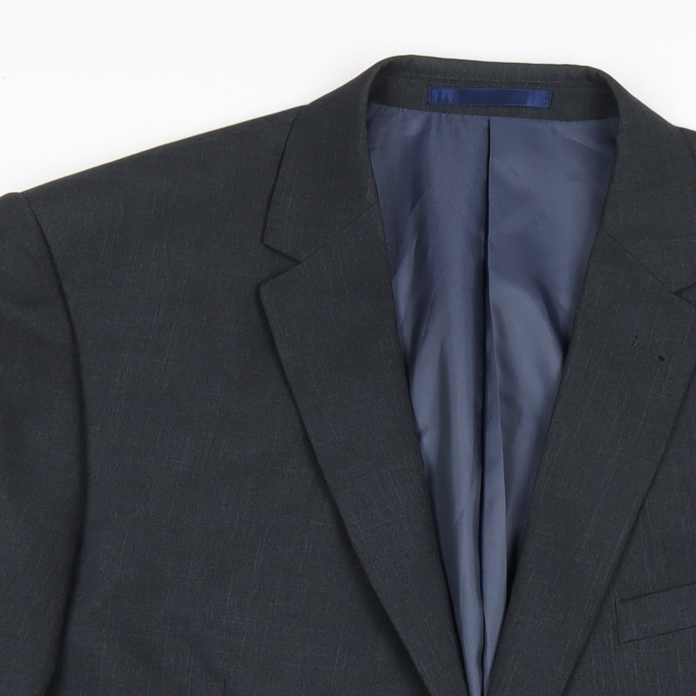 Taylor & Wright Mens Grey Polyester Jacket Blazer Size 46 Regular
