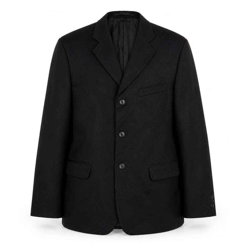 Savatini Mens Black Polyester Jacket Blazer Size 38 Regular