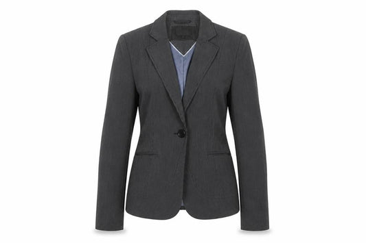 Next Womens Black Striped Polyester Jacket Blazer Size 10