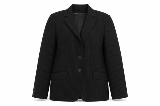 Dorothy Perkins Womens Black Striped Polyester Jacket Blazer Size 14