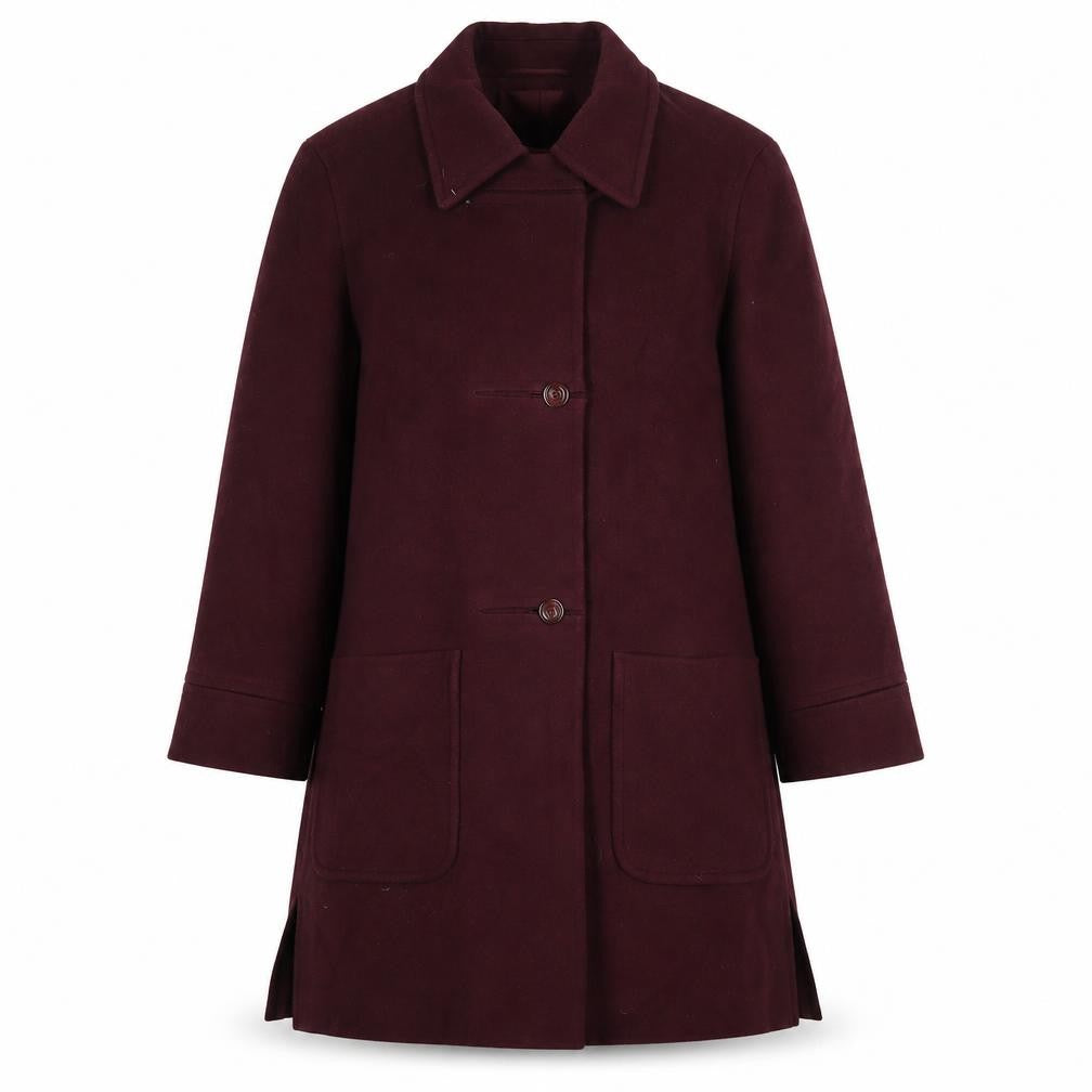 James Meade Womens Purple Overcoat Coat Size 10 Button