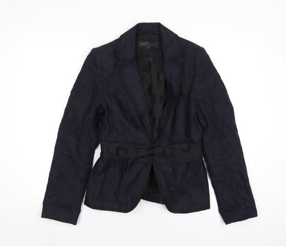 Next Womens Blue Jacket Blazer Size 8 Hook & Eye