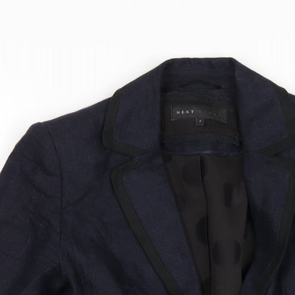 Next Womens Blue Jacket Blazer Size 8 Hook & Eye