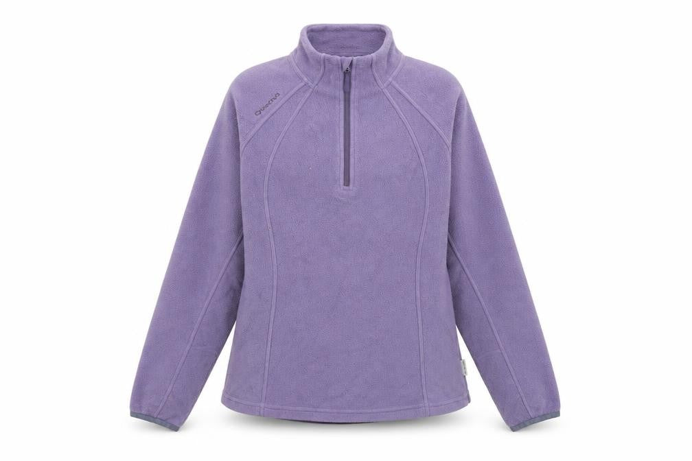 Quechua Womens Purple Polyester Pullover Sweatshirt Size M Zip