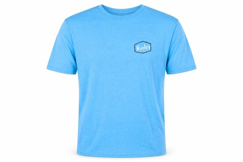 Hurley Mens Blue Polyester T-Shirt Size L Crew Neck