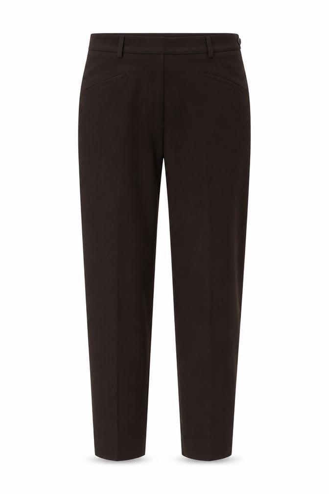 FABRIZIO GIANNI Womens Brown Polyester Trousers Size 8 L25 in Regular Zip