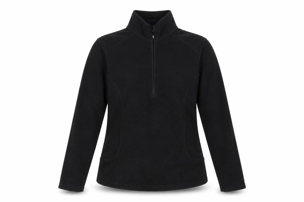 Lands' End Womens Black Polyester Pullover Sweatshirt Size XS Zip