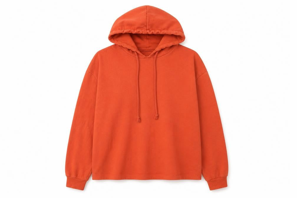 Pieces Womens Orange Cotton Pullover Hoodie Size M Pullover