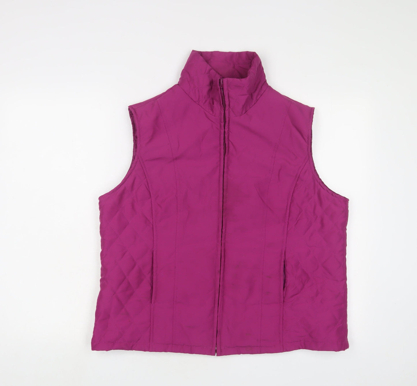 EWM Womens Pink Gilet Jacket Size 14 Zip