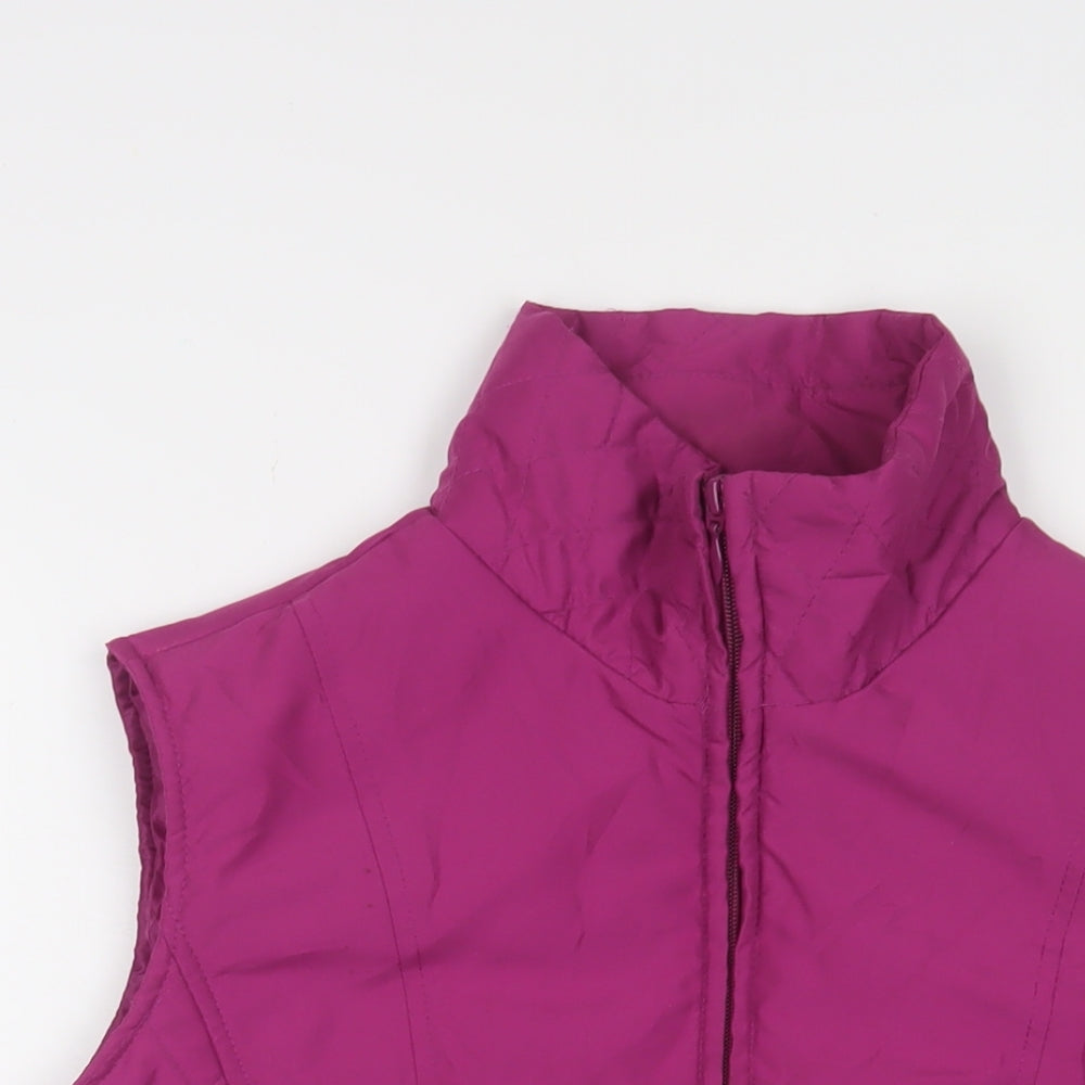 EWM Womens Pink Gilet Jacket Size 14 Zip