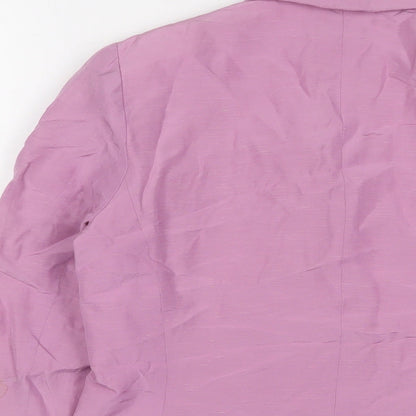 Brand and care label for Principles women’s purple jacket blazer, size UK 8, button