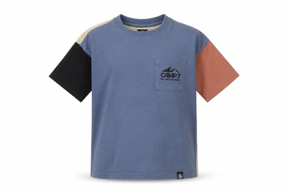 CAMP7 Boys Multicoloured Cotton Basic T-Shirt Size 7 Years Crew Neck Pullover - Logo, Embroidered