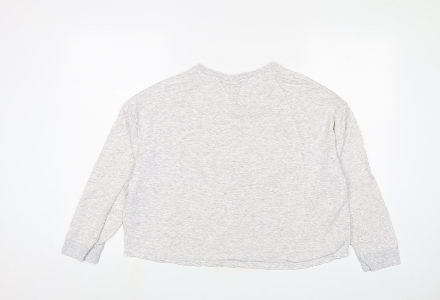 Mickey Mouse Womens Grey Cotton Pullover Sweatshirt Size M Pullover