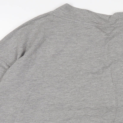 Noisy May Womens Grey Cotton Basic T-Shirt Size M V-Neck