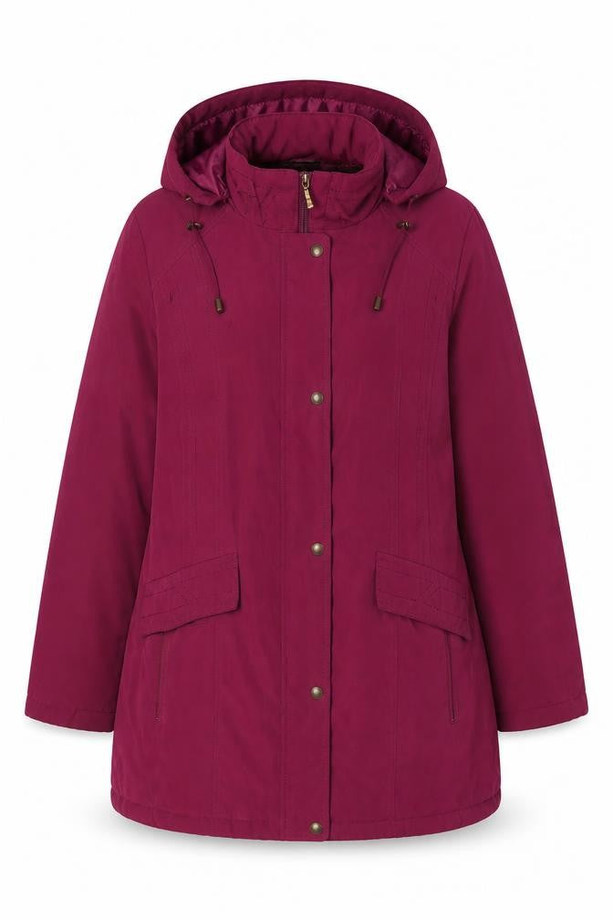 Bonmarché Womens Purple Jacket Coat Size M Zip