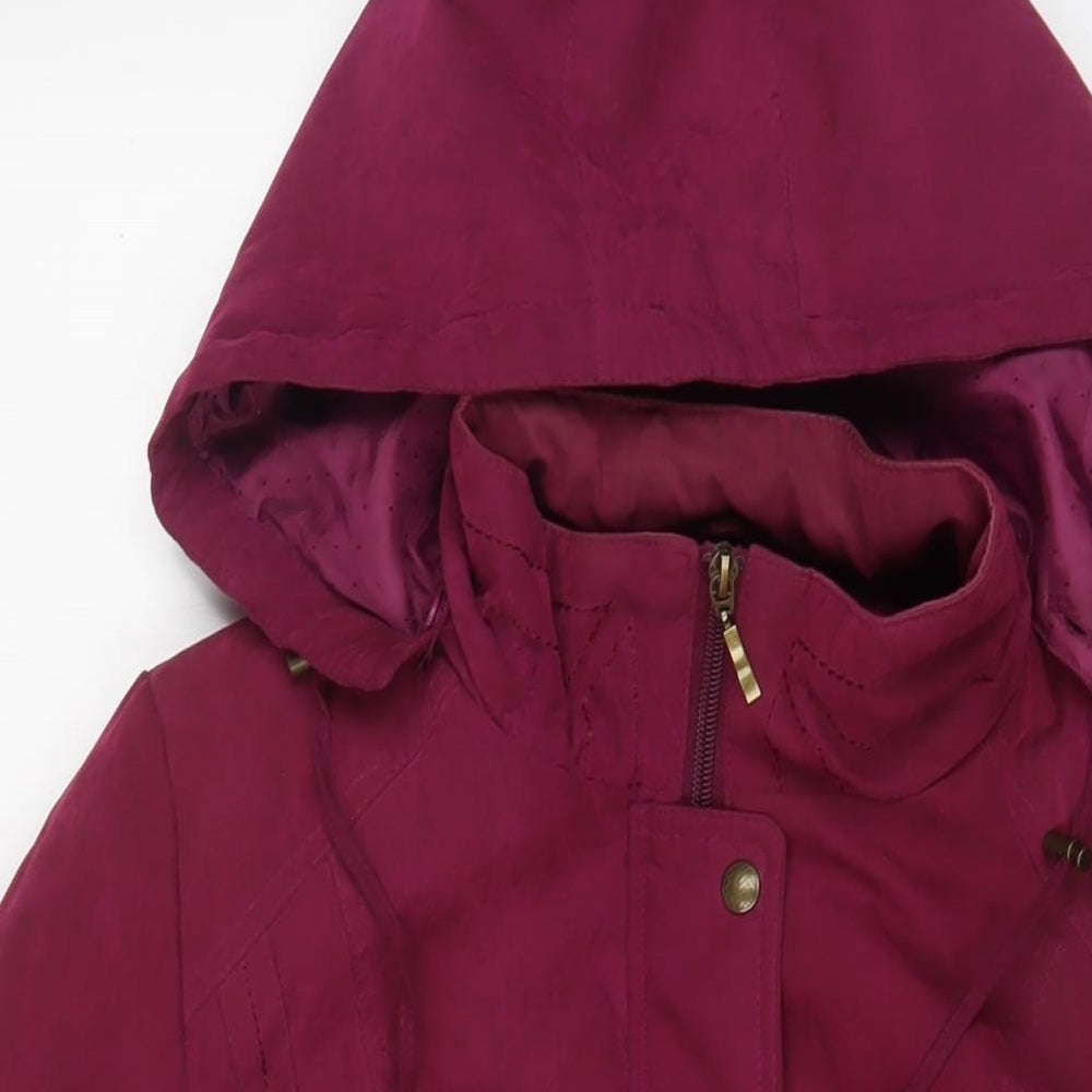 Bonmarché Womens Purple Jacket Coat Size M Zip