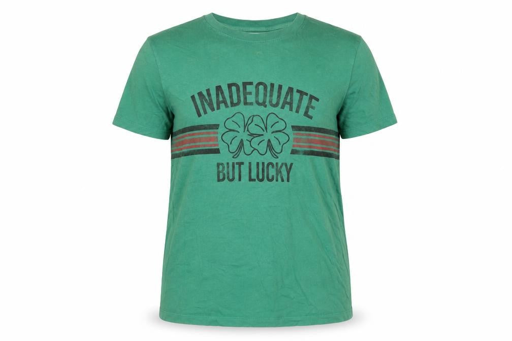 Pull&Bear Womens Green Cotton Basic T-Shirt Size S Crew Neck - Lucky Clover