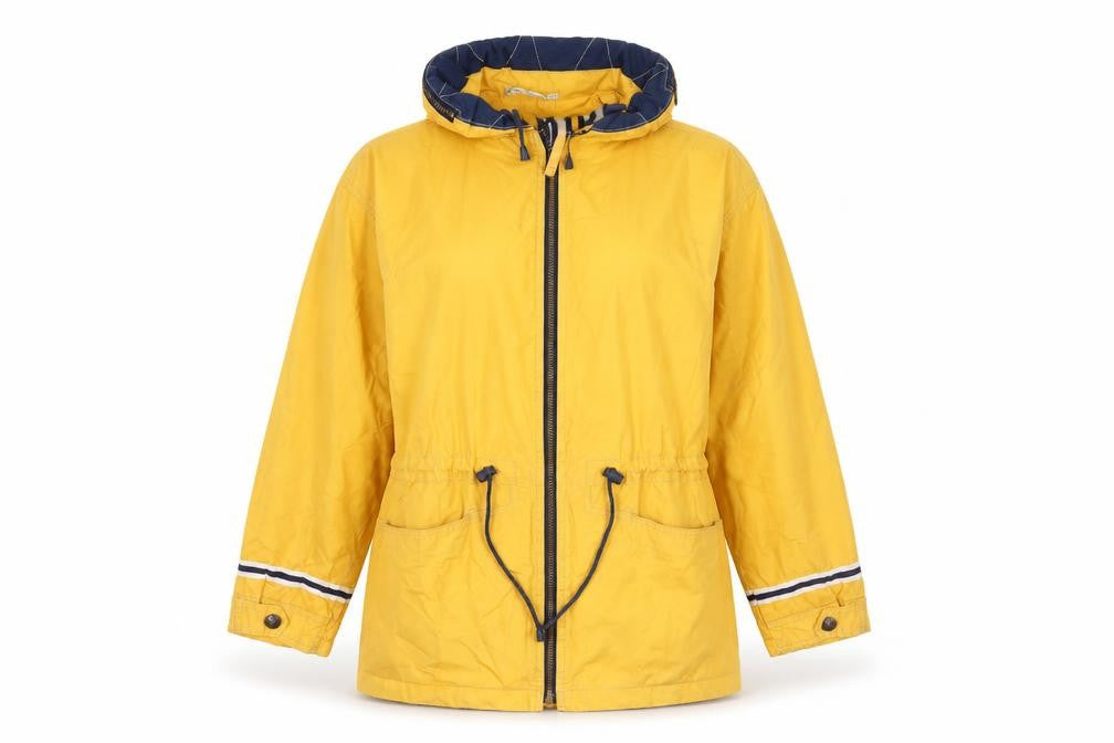 Marks & Spencer Womens Yellow Jacket Size 14 Zip - Lightweight Water Resistant