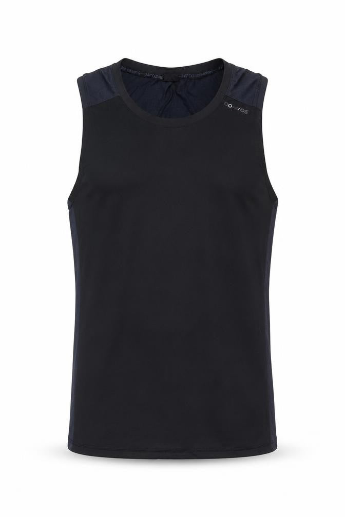 Domyos Mens Black Polyester Basic Tank Size M Crew Neck Pullover - Gym Workout Running