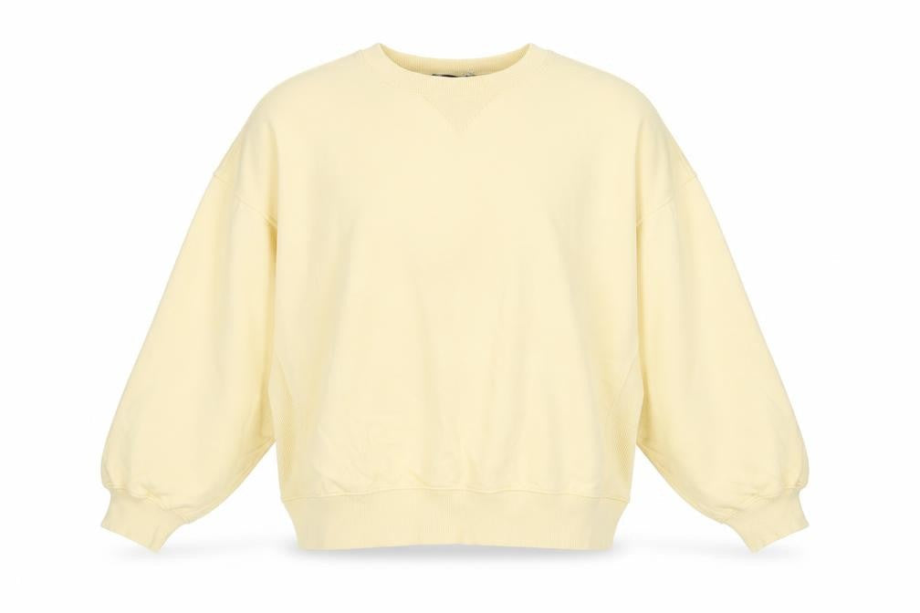ASOS Womens Yellow Cotton Pullover Sweatshirt Size 8 Pullover - Oversized