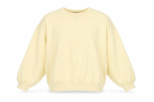 ASOS Womens Yellow Cotton Pullover Sweatshirt Size 8 Pullover - Oversized