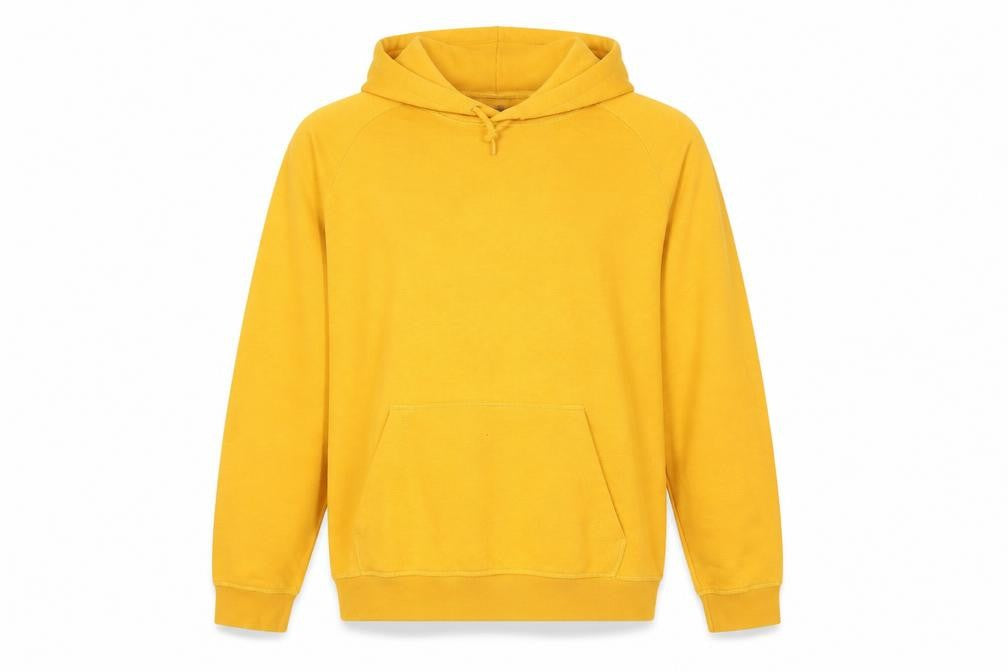 H&M Womens Yellow Cotton Pullover Hoodie Size S Pullover - Pockets