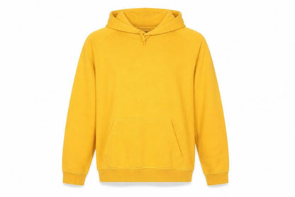 H&M Womens Yellow Cotton Pullover Hoodie Size S Pullover - Pockets