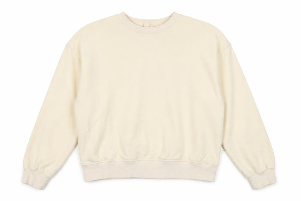 Divided by H&M Womens Ivory Cotton Pullover Sweatshirt Size S Pullover