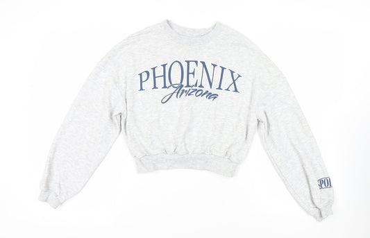 H&M Girls Grey Cotton Pullover Sweatshirt Size 13-14 Years Pullover - Phoenix Arizona