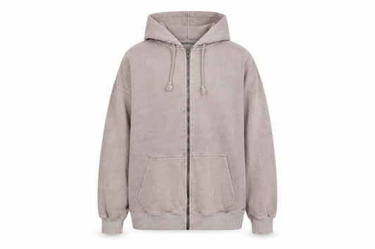 Pull&Bear Mens Grey Cotton Full Zip Hoodie Size S - Pockets
