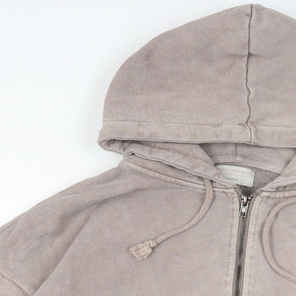 Pull&Bear Mens Grey Cotton Full Zip Hoodie Size S - Pockets