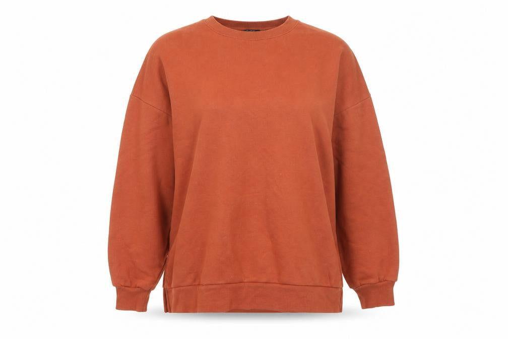 New Look Womens Brown Cotton Pullover Sweatshirt Size 14 Pullover