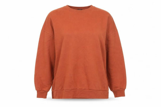 New Look Womens Brown Cotton Pullover Sweatshirt Size 14 Pullover