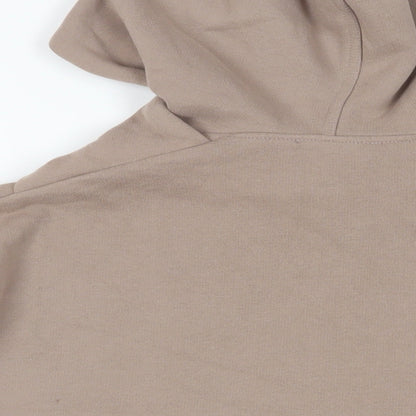 Zara Womens Beige Cotton Pullover Hoodie Size S Pullover - Cropped