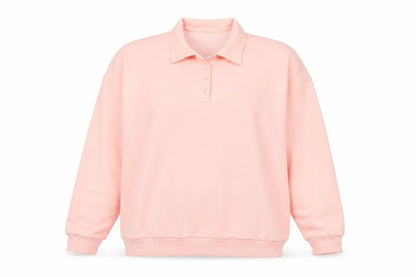 ASOS Womens Pink Cotton Pullover Sweatshirt Size 18 Button