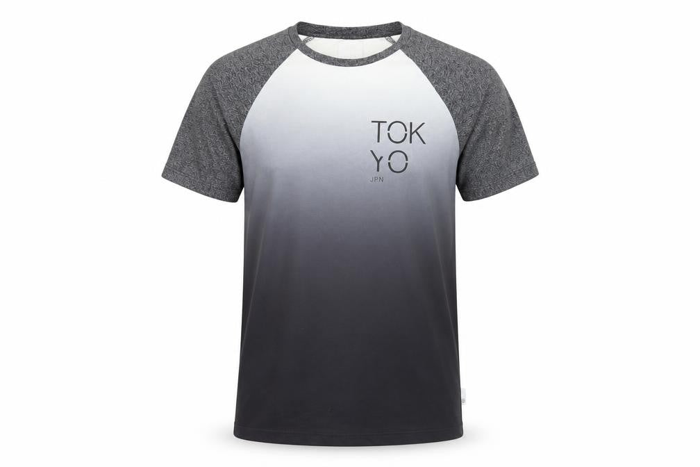Burton Mens Grey Polyester T-Shirt Size S Crew Neck - Tokyo Japan