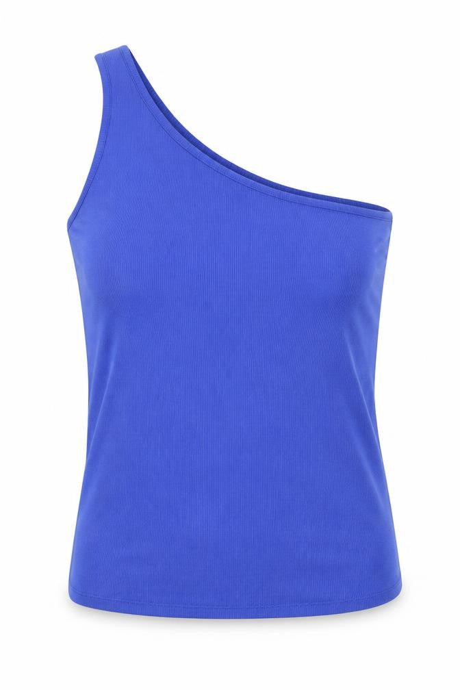 Marks & Spencer Womens Purple Cotton Basic Tank Size 20 One Shoulder