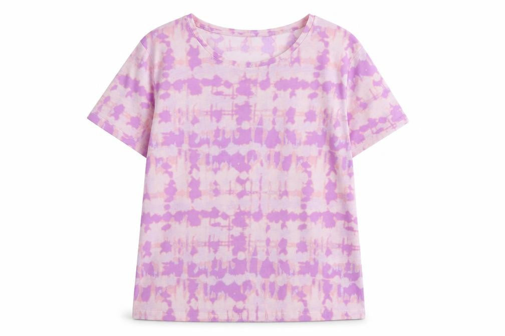 Marks & Spencer Womens Pink Cotton Basic T-Shirt Size 16 Scoop Neck - 26